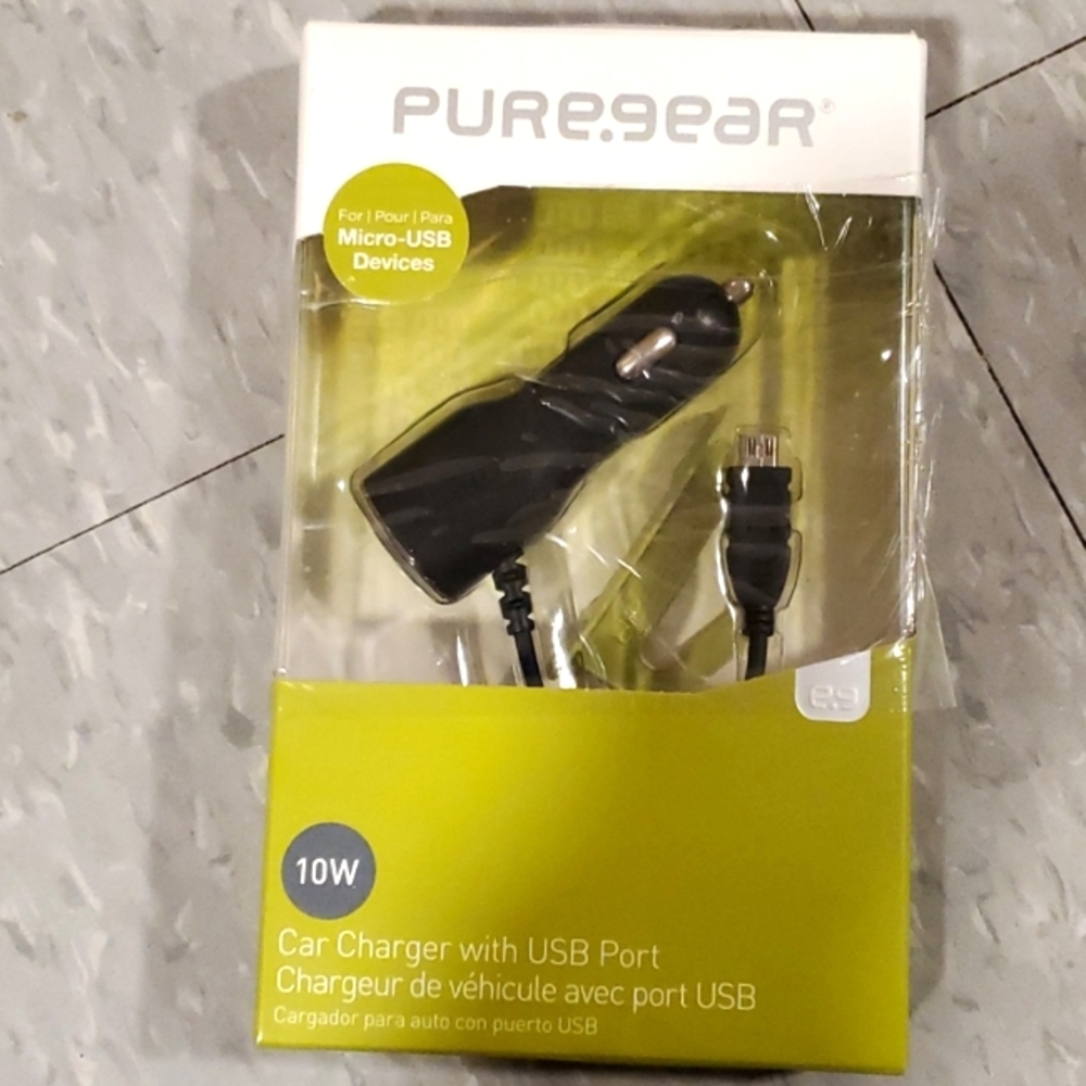 New In Package Micro USB Car Charger